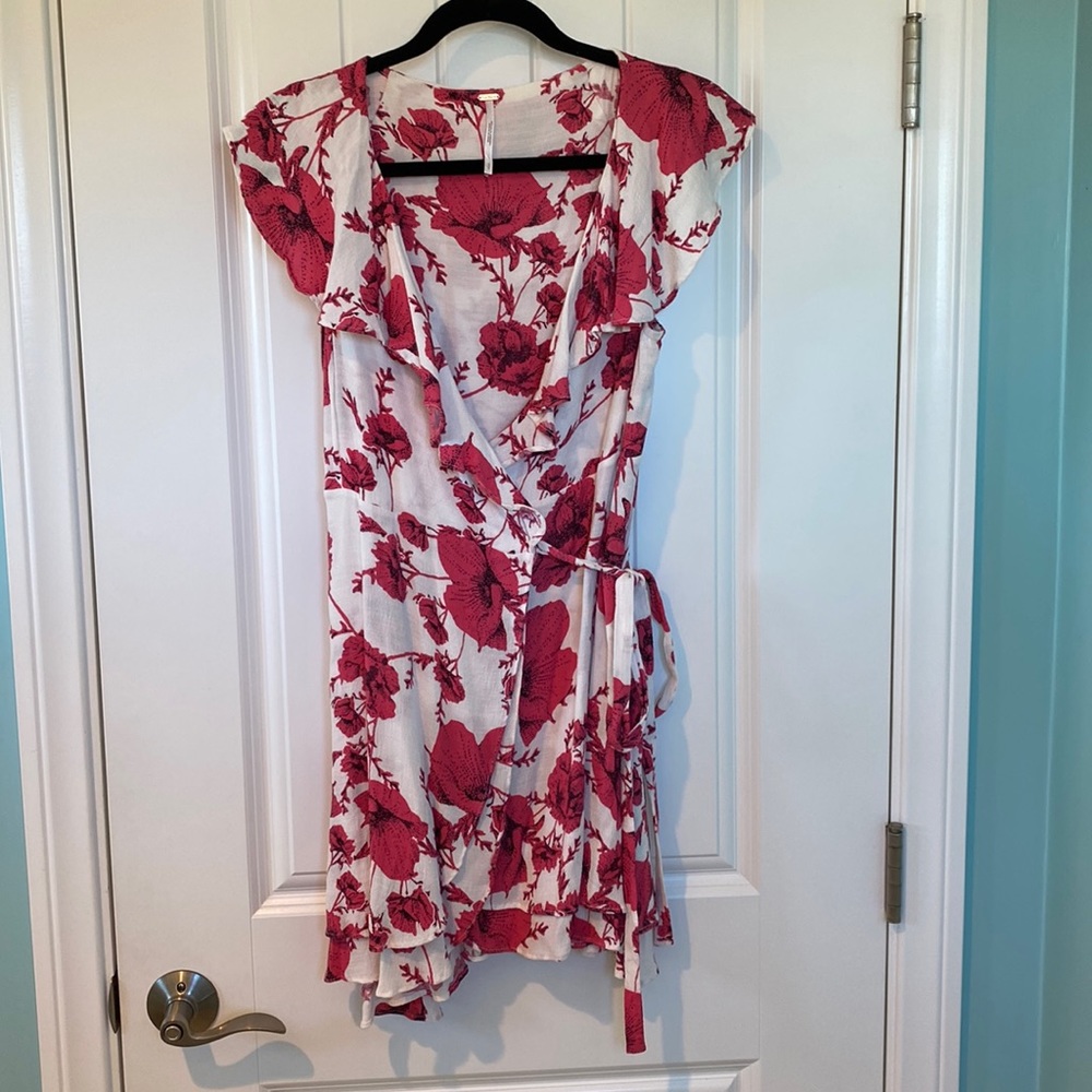 Free People Floral Wrap Dress